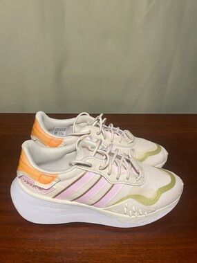 Adidas Women’s Choigo Wonder White Cream Pink Gold Running Shoes size 7.5